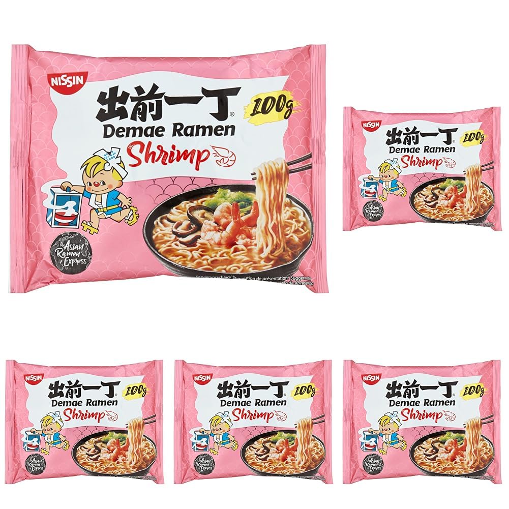 Nissin Demae Ramen Shrimp Instant-Nudeln 100 g Suppe