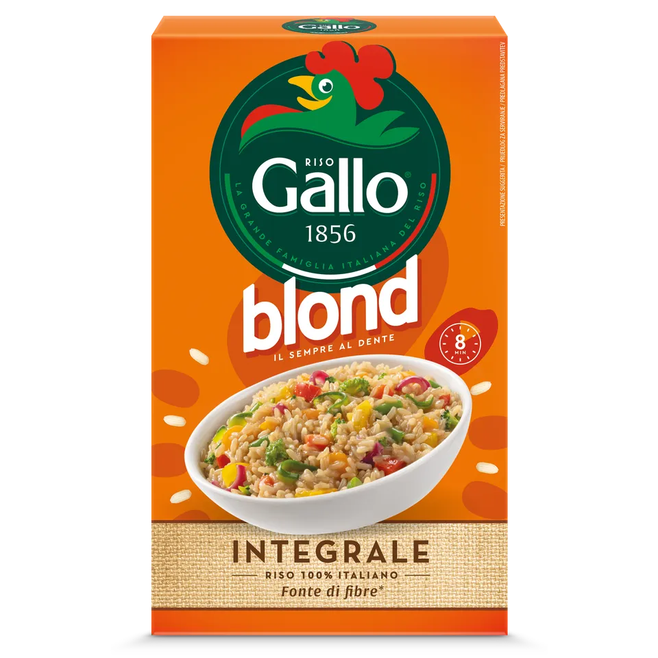 Riso Gallo Blond Integrale Vollkorn-Reis 1kg 8 Min