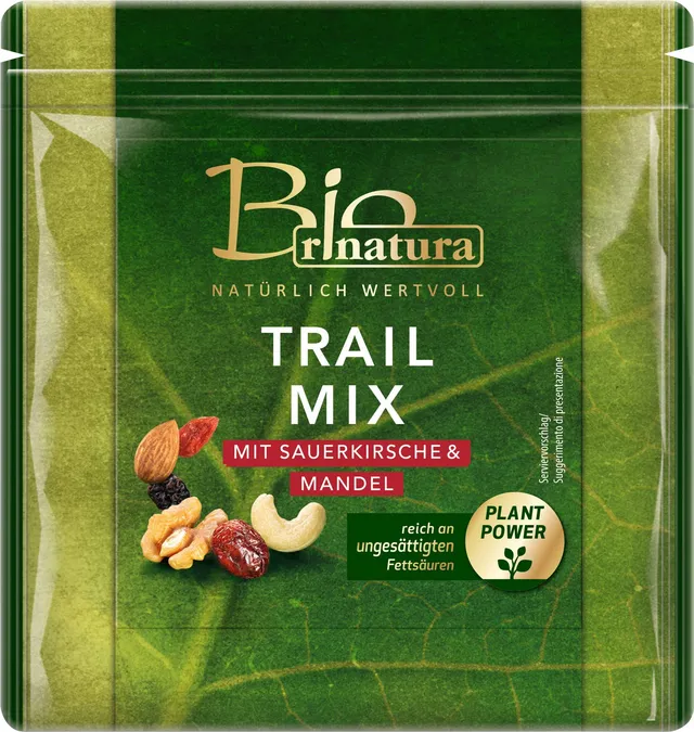 rinatura Trail Mix Sauerkirsche-Mandel Nussmix 125g bio fruchtig