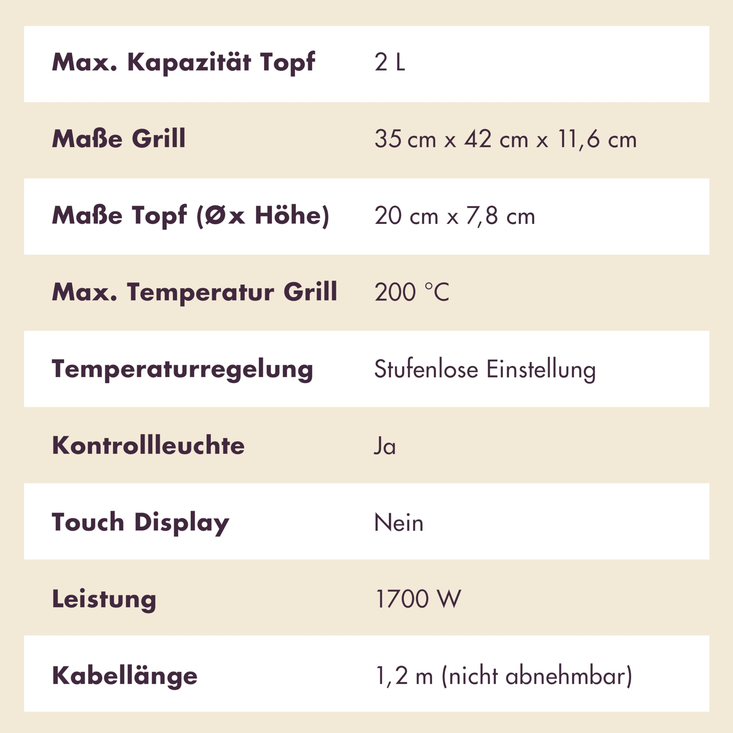 Reishunger Hot Pot Elektro mit Grill 2L 2-4 Personen