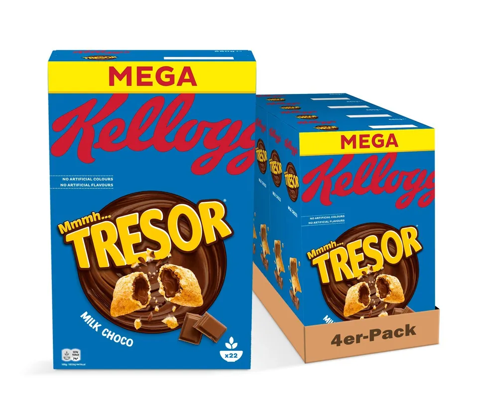 Kellogg's Tresor Milk Choco Cerealien 4x660g mit Füllung