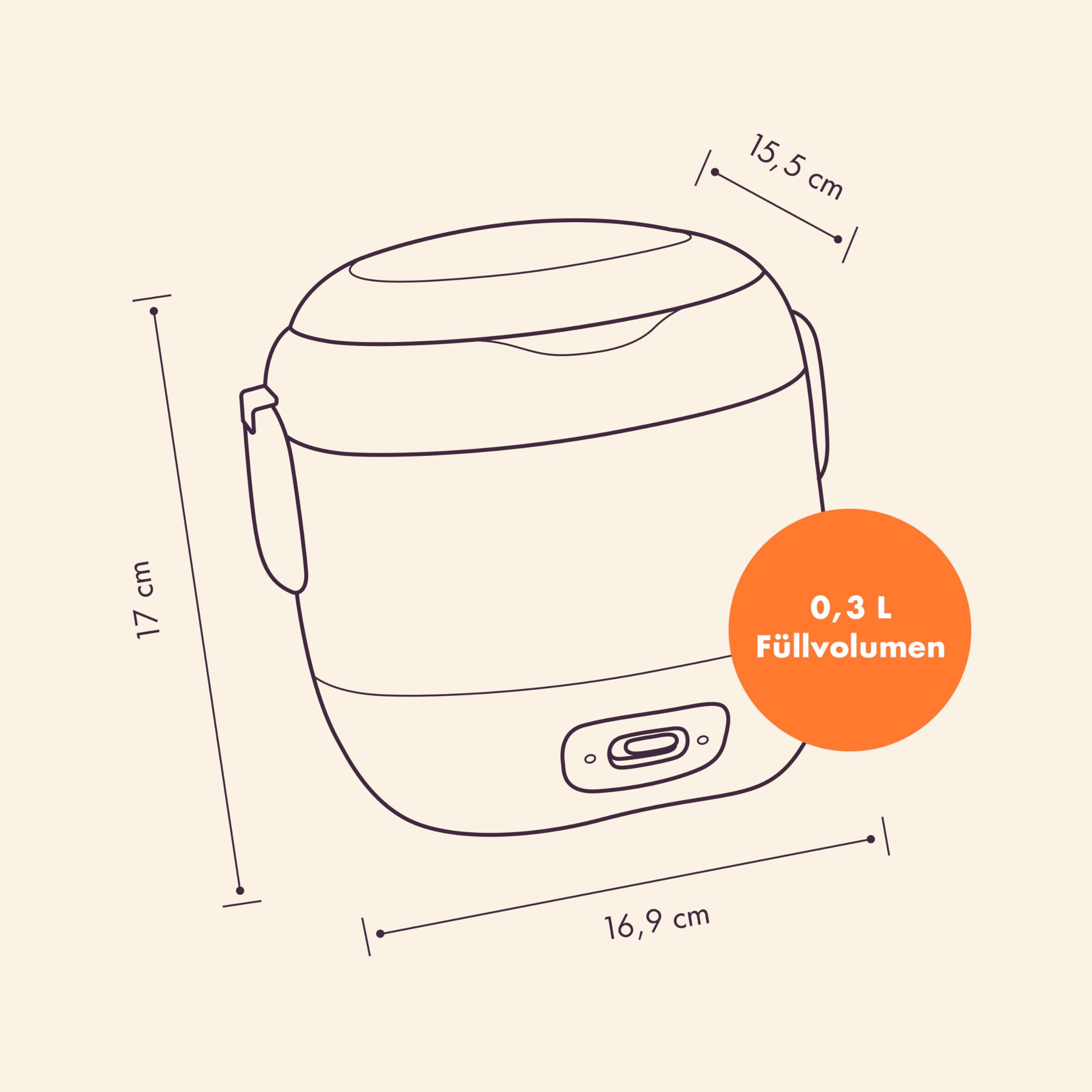 Reishunger Mini Reiskocher 0,3L Waldgrün 1-2 Portionen