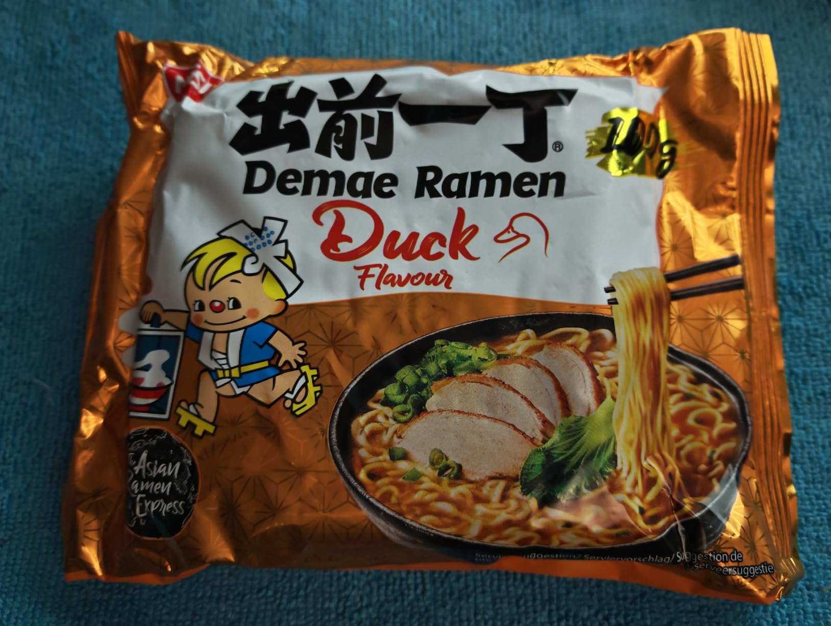 Nissin Demae Ramen Ente Instant-Nudeln 100g Ente-Knoblauch