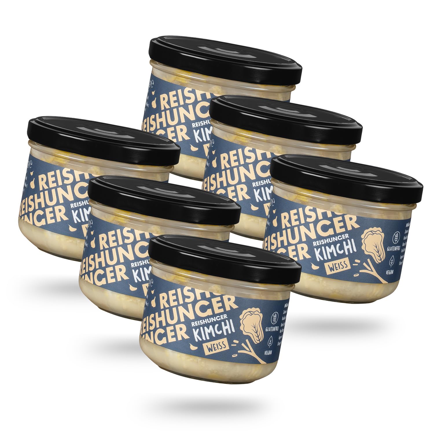 Reishunger Kimchi Glas 170g scharf fermentiert vegan