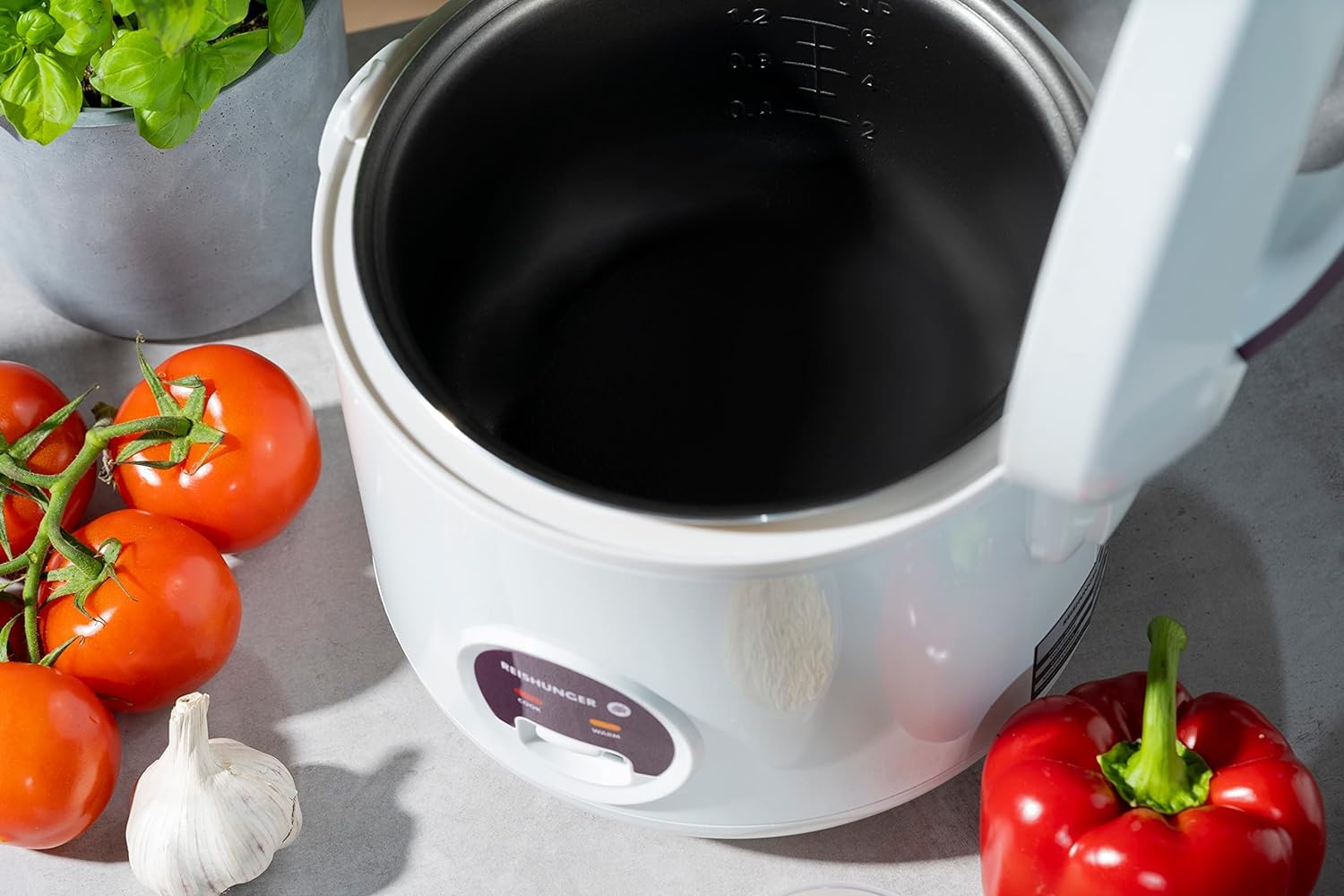 Reishunger Reiskocher Dampfgarer 1,2l Weiß 6 Portionen