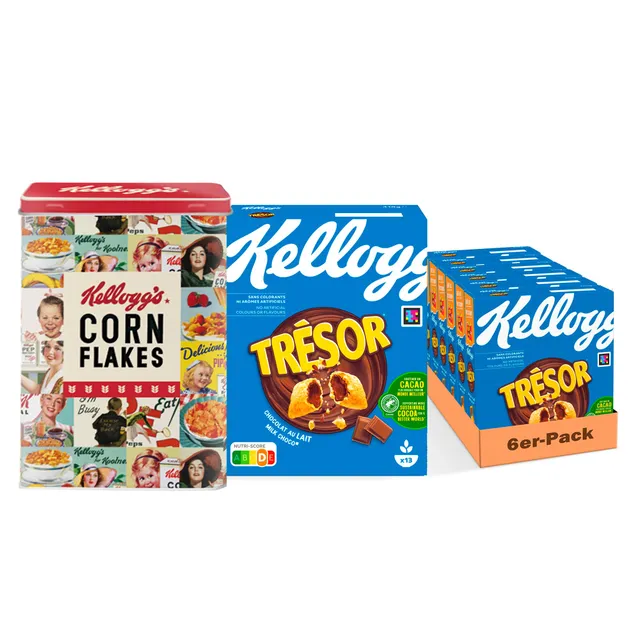 Kellogg's Tresor Milk Choco Cerealien 6x410g mit Dose