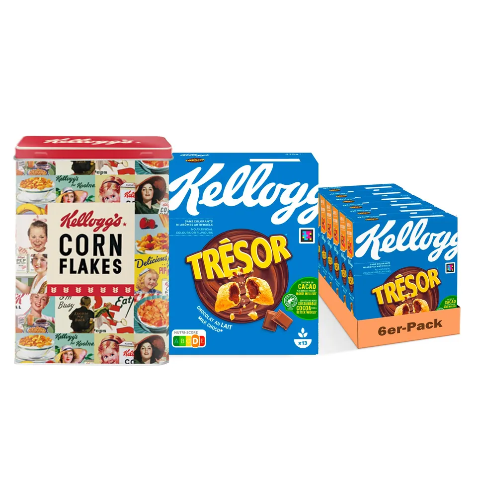 Kellogg's Tresor Milk Choco Cerealien 6x410g mit Dose