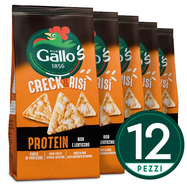 Riso Gallo Creck Risi Protein Reissnack Reis Linsen vegan