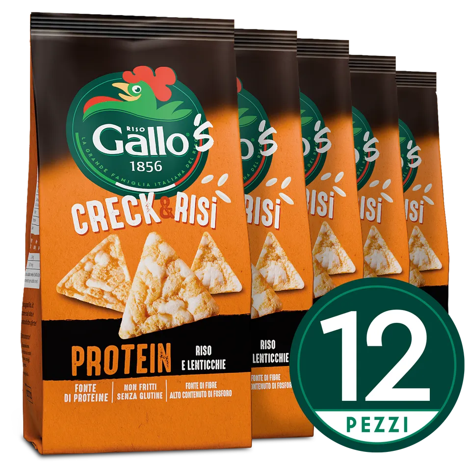 Riso Gallo Creck Risi Protein Reissnack Reis Linsen vegan