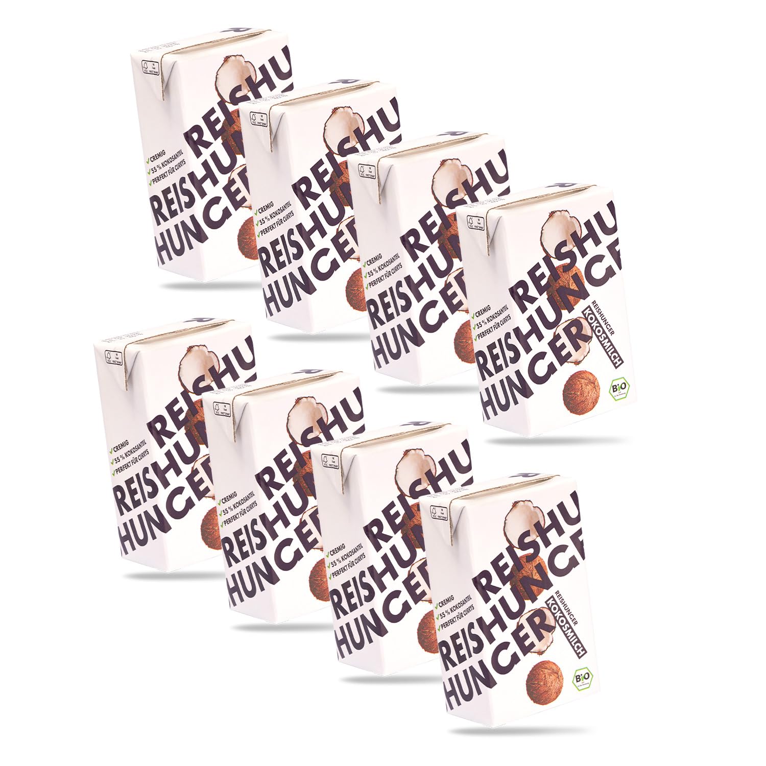 Reishunger BIO Kokosmilch 12 x 250 ml cremig