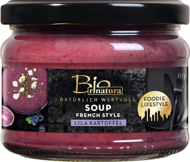 rinatura Soup French Style lila Kartoffel Suppe 240ml bio