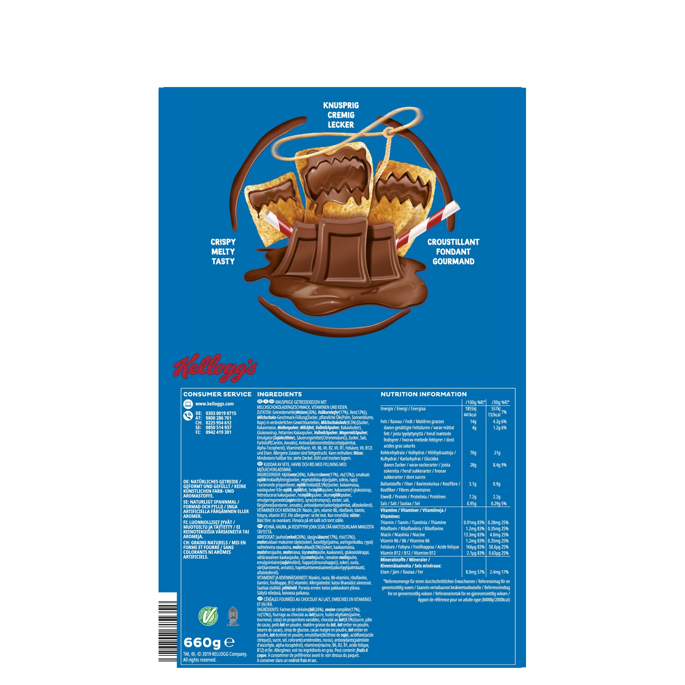 Kellogg's Tresor Milk Choco Cerealien 660g mit Schokofüllung