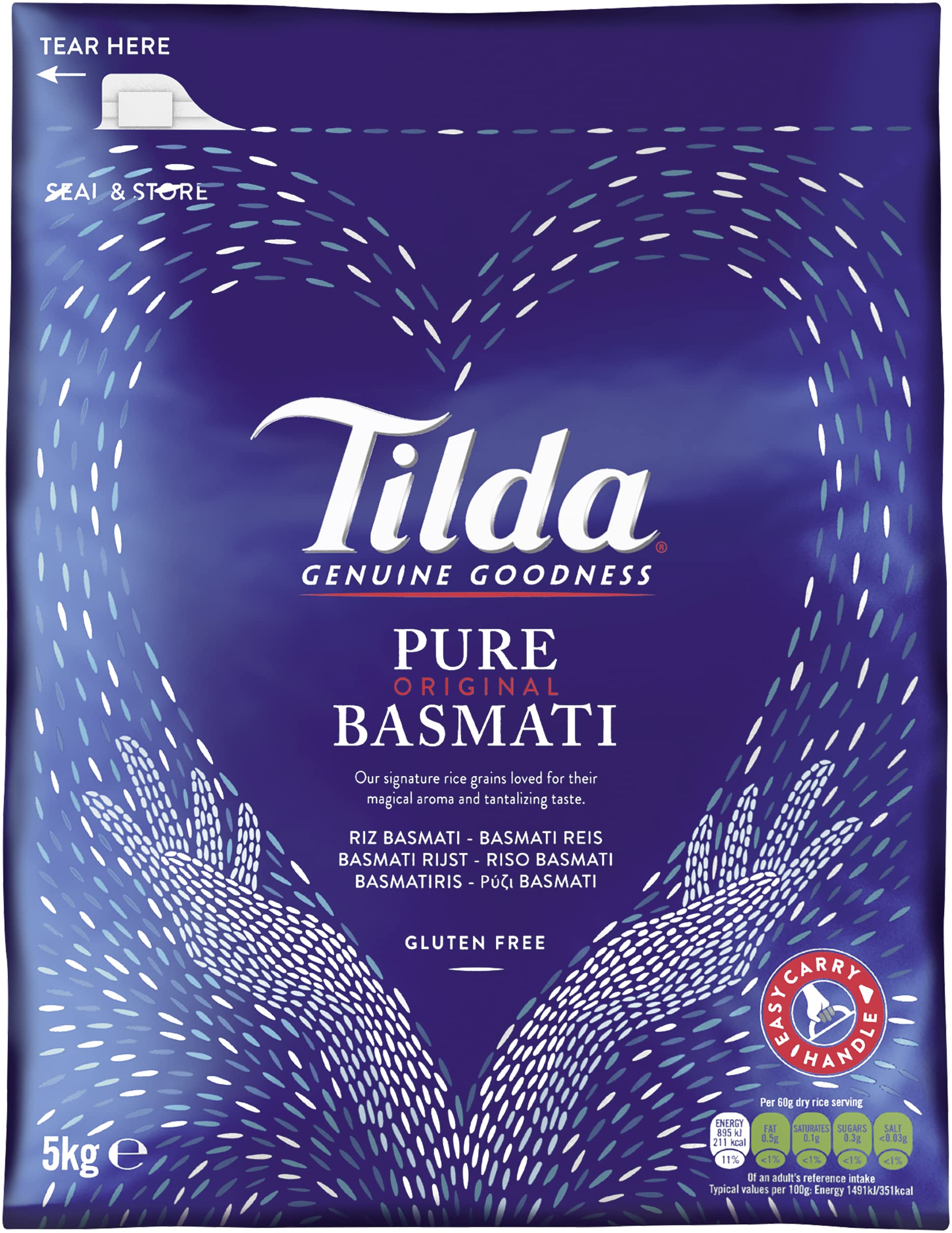 Tilda Pure Basmati Reis 10kg lockerer Langkornreis