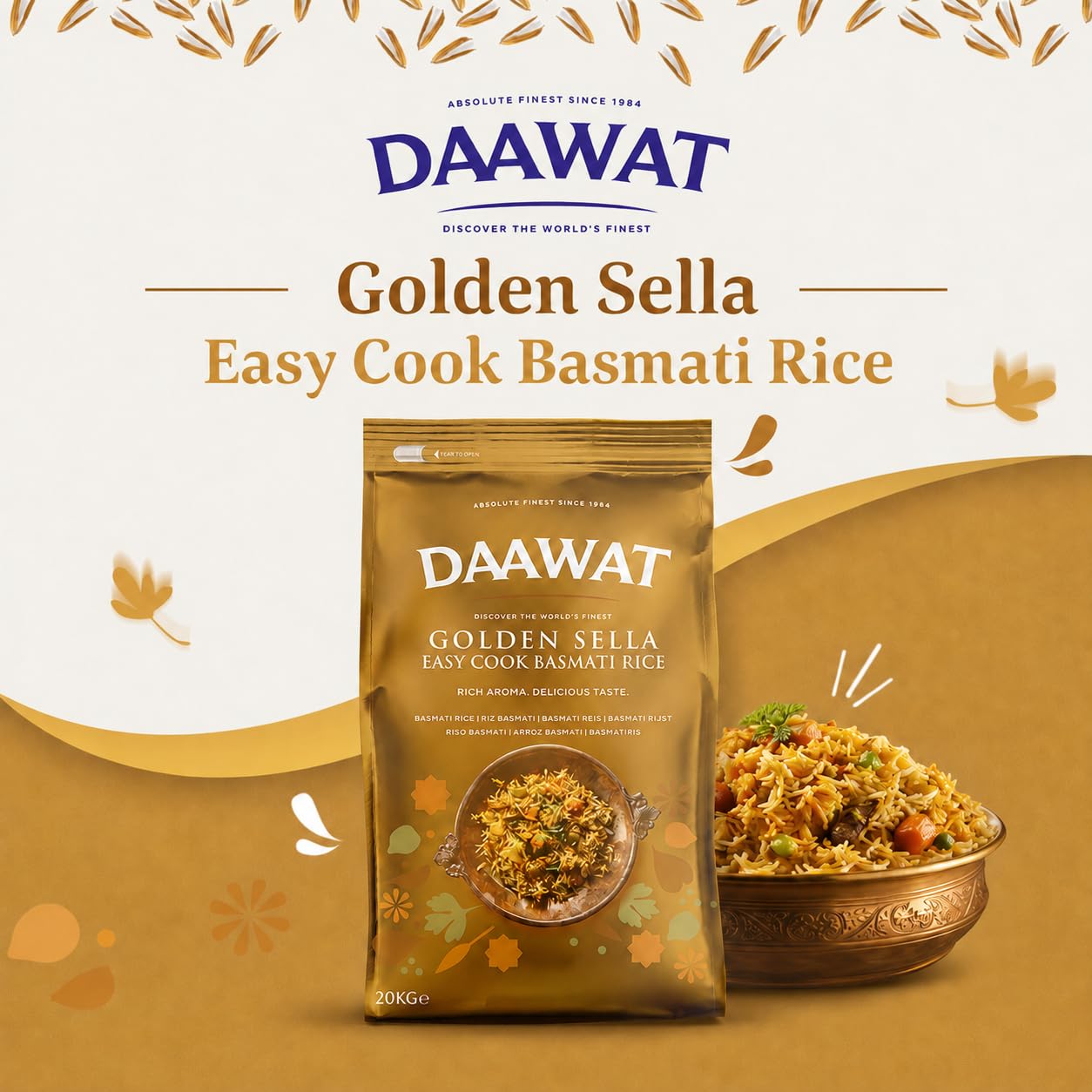 Daawat Golden Sella Basmati Reis 20kg