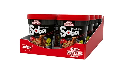 Nissin Cup Noodles Soba Chili Instant-Nudeln 8x90g scharf