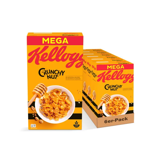 Kellogg's Crunchy Nut Cornflakes 6x720g mit Honig Erdnuss