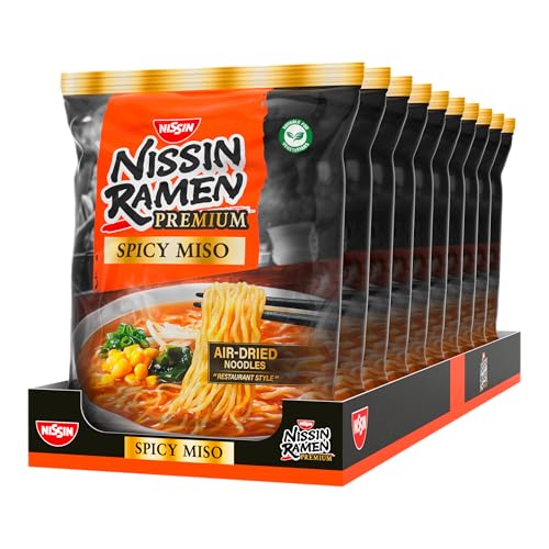 Nissin Ramen Premium Spicy Miso Instant-Ramen 10er Pack