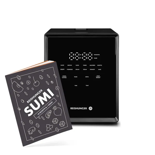 Reishunger Sumi Digitaler Reiskocher 3L Schwarz 5 Portionen