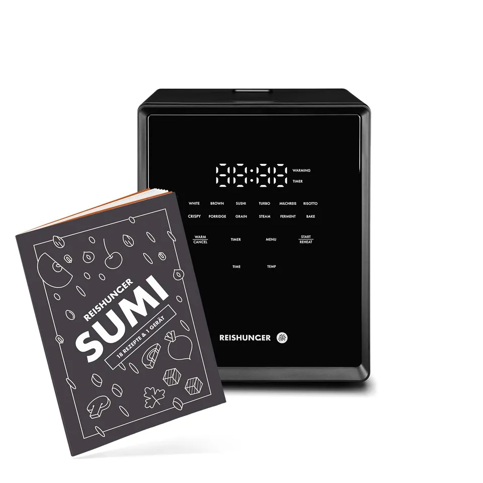 Reishunger Sumi Digitaler Reiskocher 3L Schwarz 5 Portionen