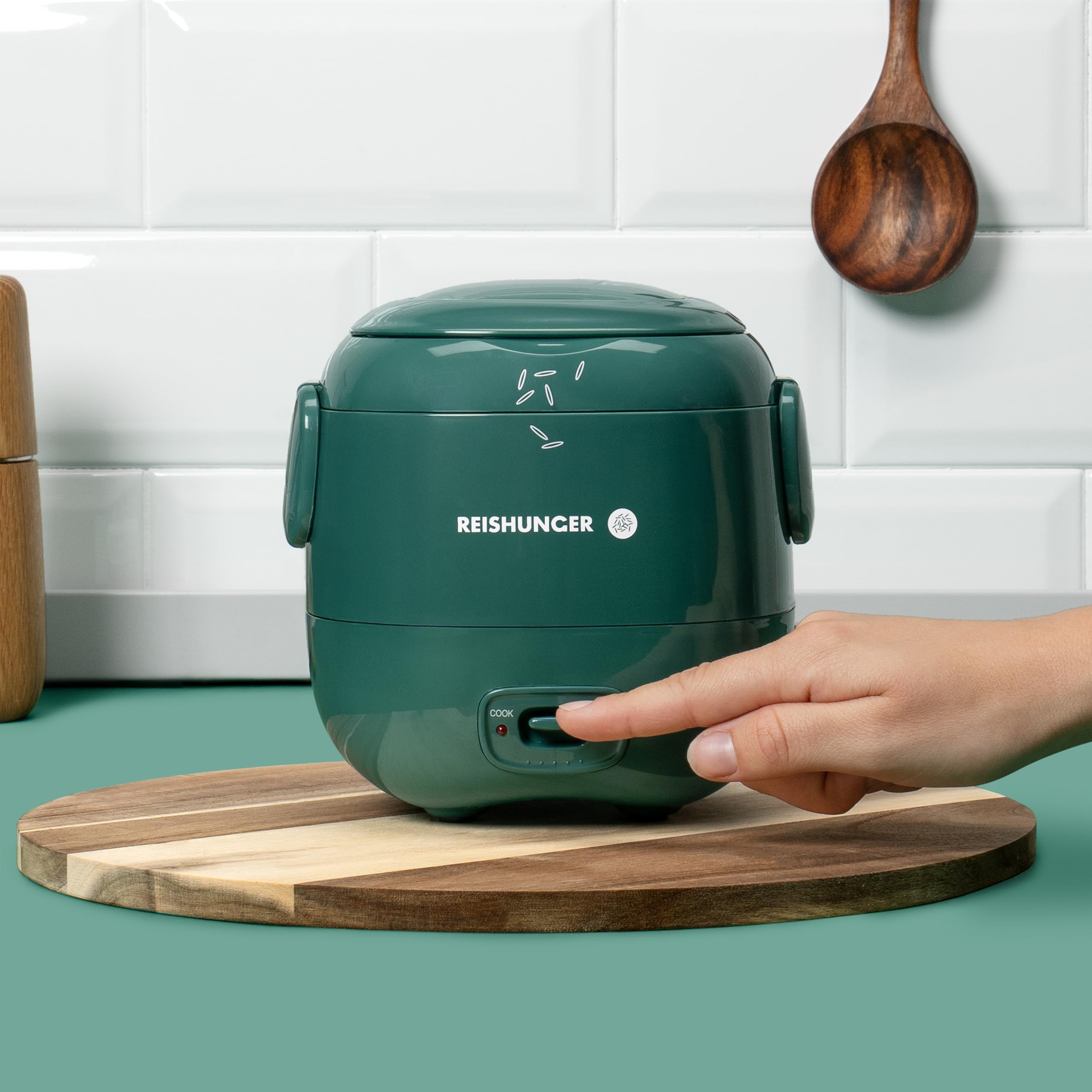 Reishunger Mini Reiskocher 0,3L Waldgrün 1-2 Portionen
