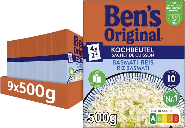 Ben's Original Basmati Reis Kochbeutel 9x500g glutenfrei
