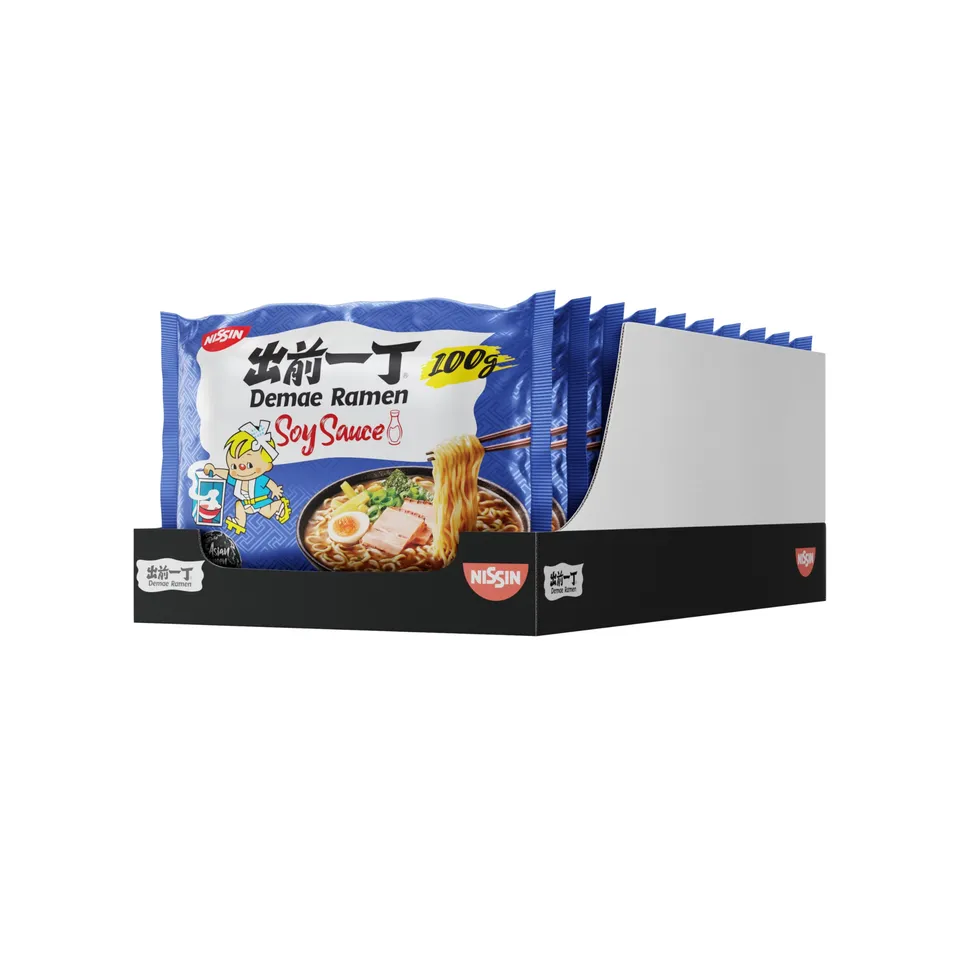 Nissin Demae Ramen Soy Sauce Instant-Nudeln 10x100g Sojasauce