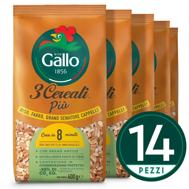 Riso Gallo 3 Cereali Getreidemischung Reis Dinkel Cappelli