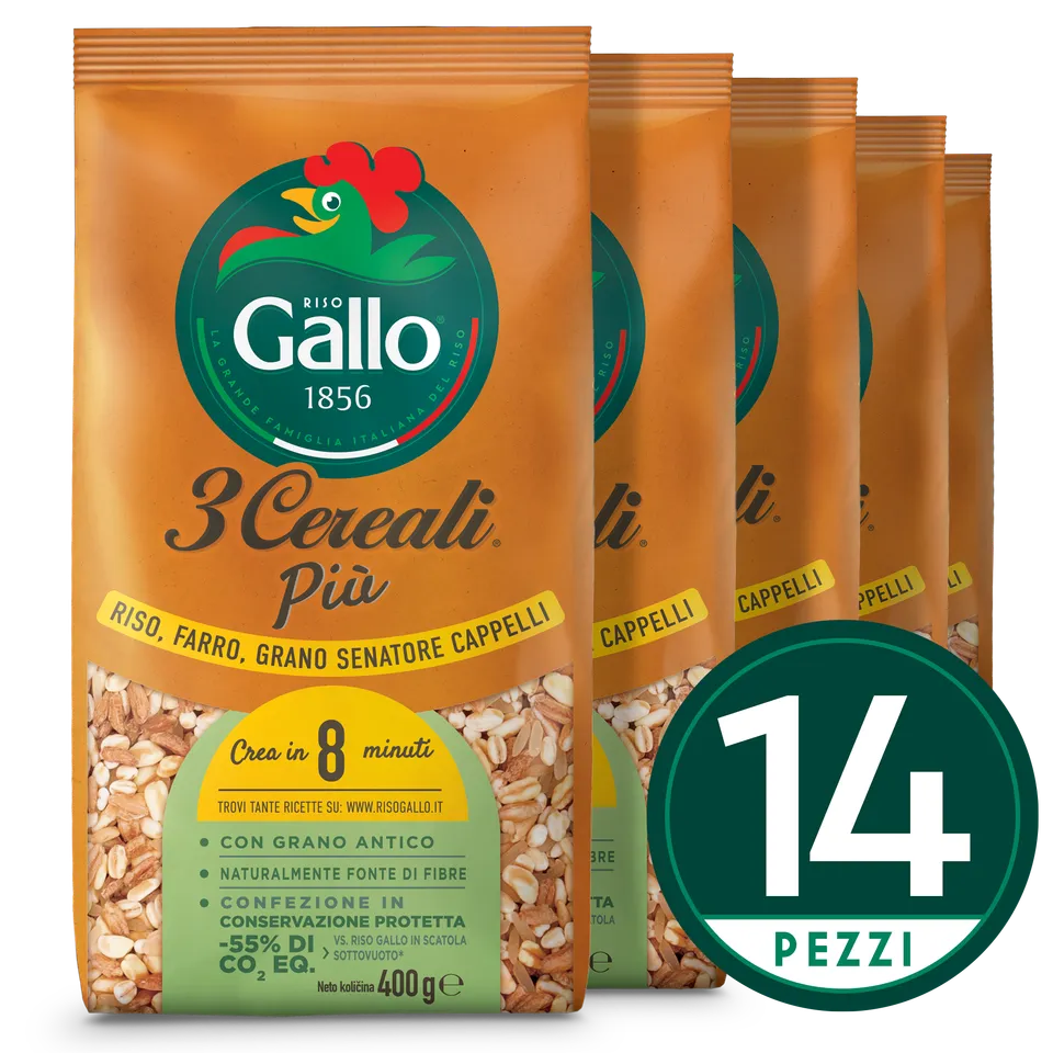 Riso Gallo 3 Cereali Getreidemischung Reis Dinkel Cappelli