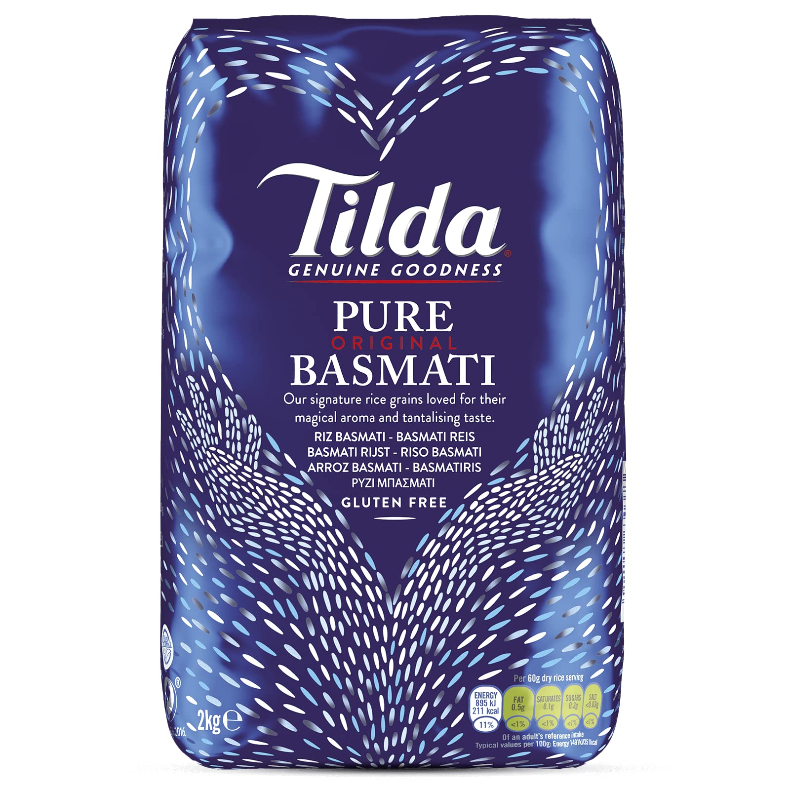 Tilda Pure Original Basmati Reis 2 x 2 kg Langkorn