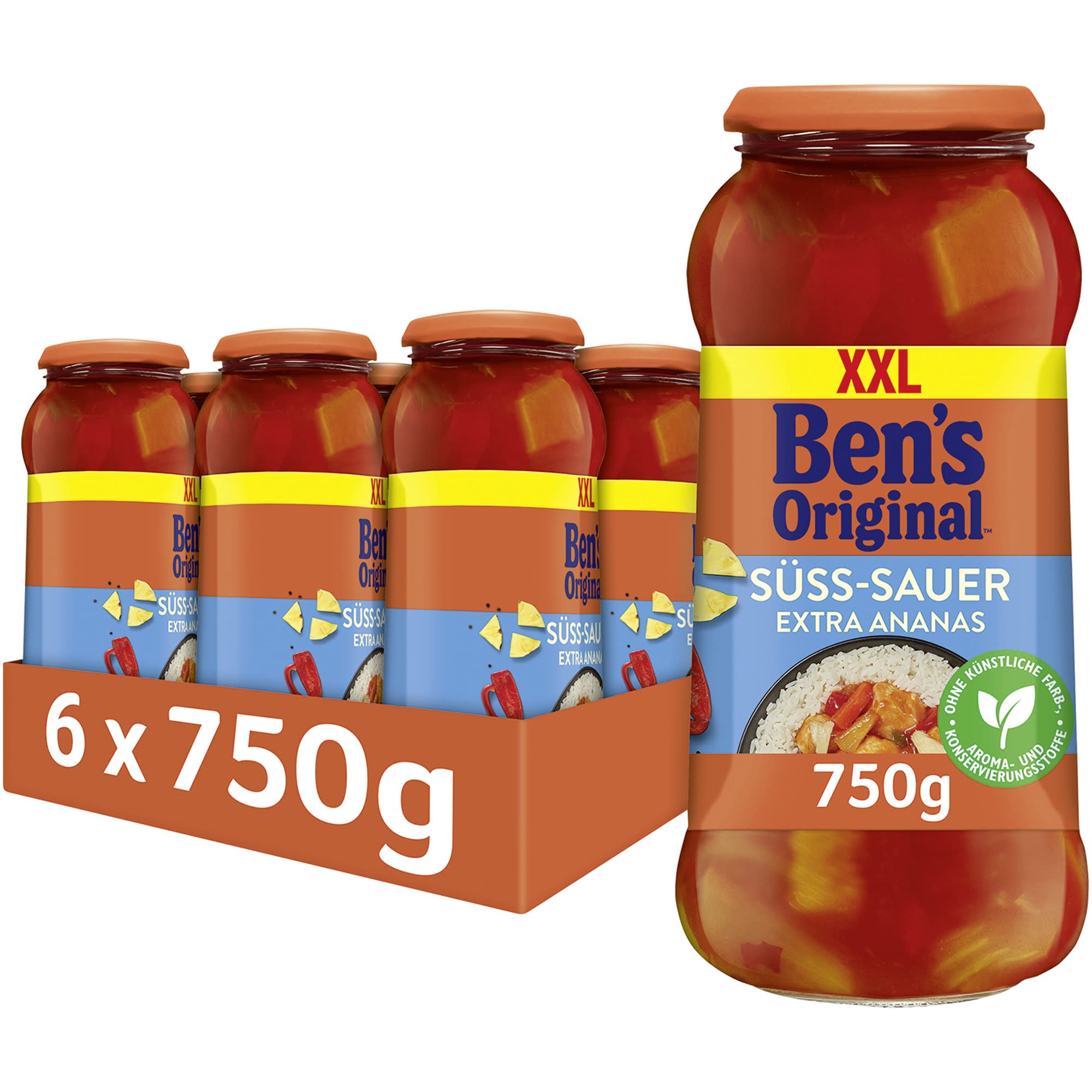 Ben's Original Sauce Süß-Sauer Extra Gemüse 6x400g Glas