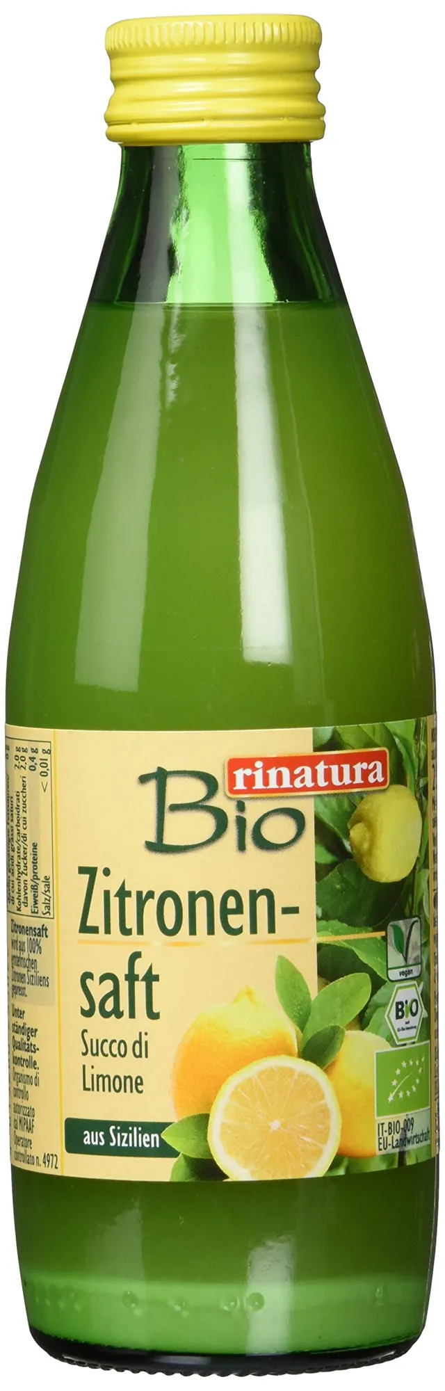 rinatura Bio Zitronensaft 6x250ml sizilianisch pur