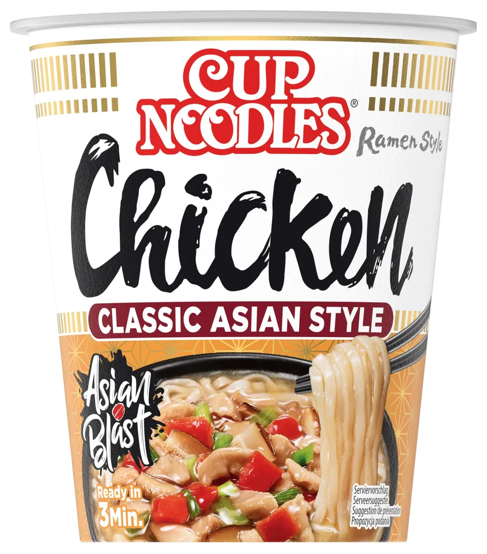 Nissin Cup Noodles Chicken Instant-Becher 63g Huhn-Ingwer