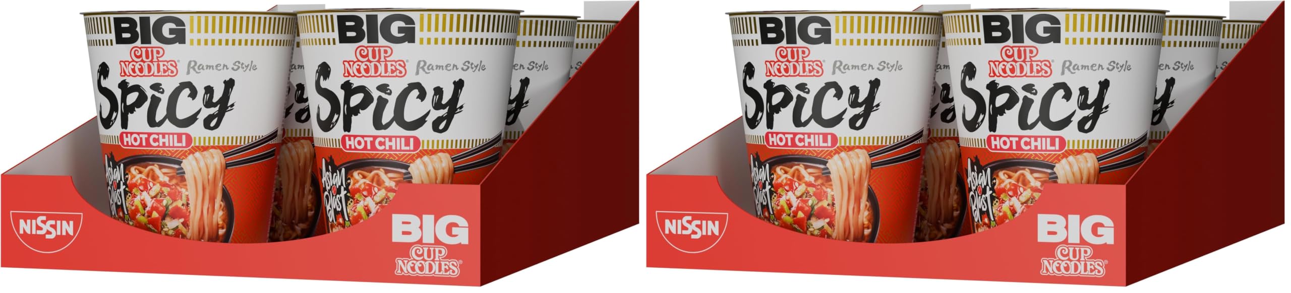 Nissin Cup Noodles BIG Spicy Instant-Nudeln 6x86g Chili