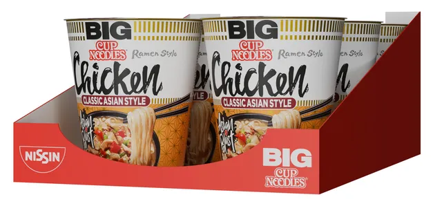 Nissin Cup Noodles Big Chicken Becher 6 x 82 g