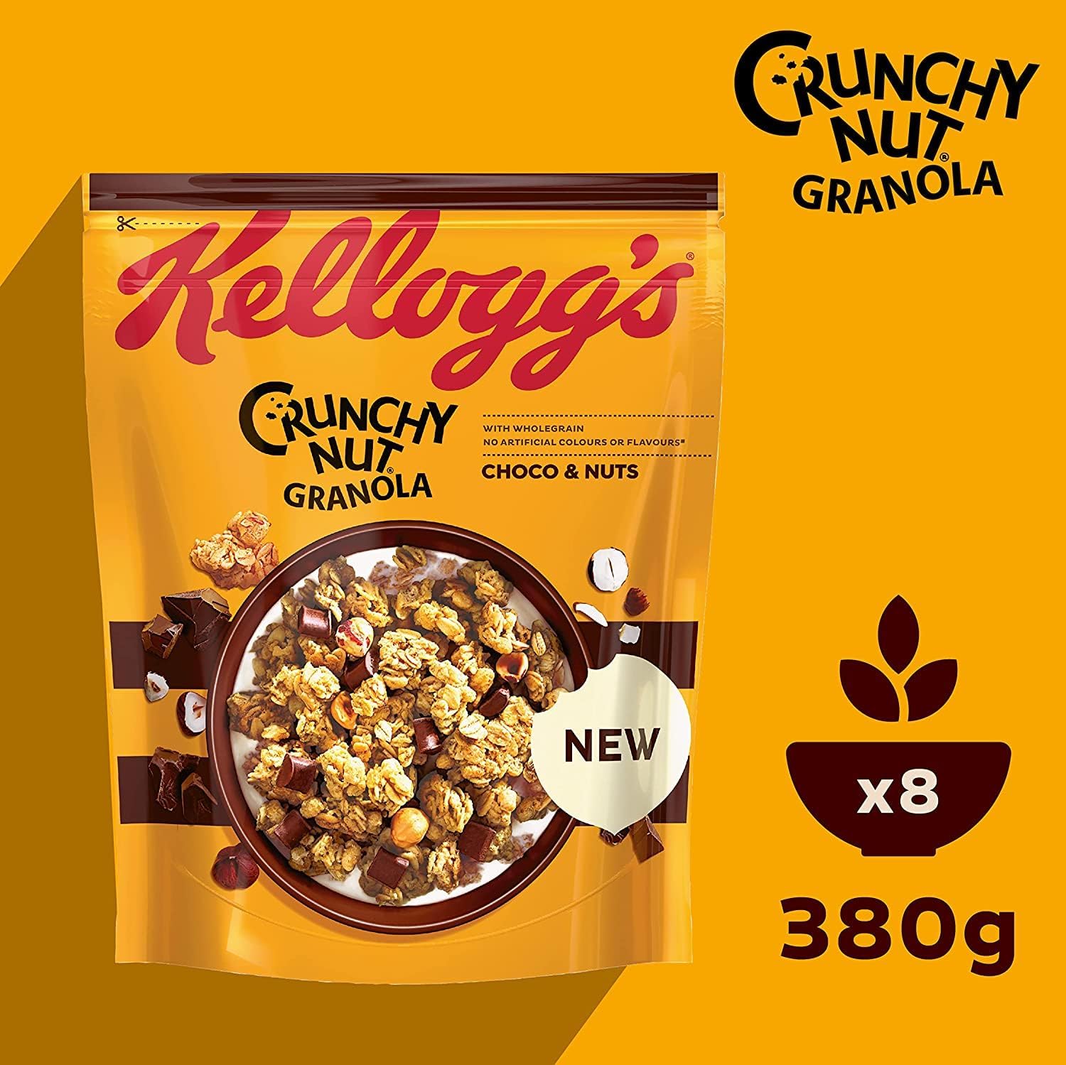 Kellogg's Crunchy Nut Granola Müsli 8 x 380 g Choco