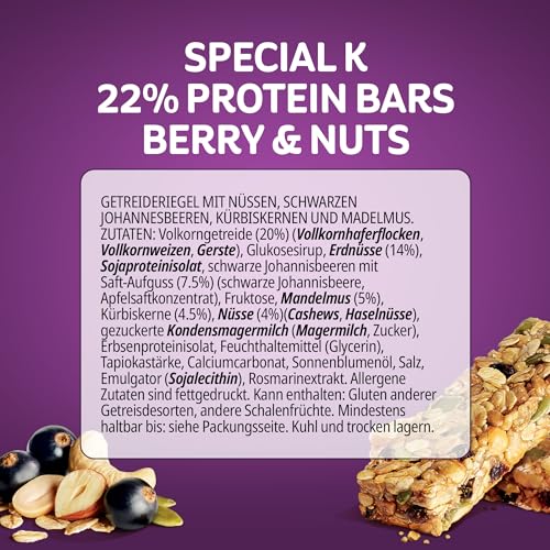 Kellogg's Special K Blackcurrant Proteinriegel 18x35g ballaststoffreich