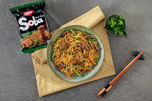 Nissin Soba Teriyaki Wok Nudeln 9er Pack 9x110g Pilze