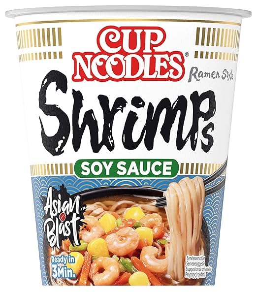 Nissin Cup Noodles Soy Sauce Shrimps 63g Becher
