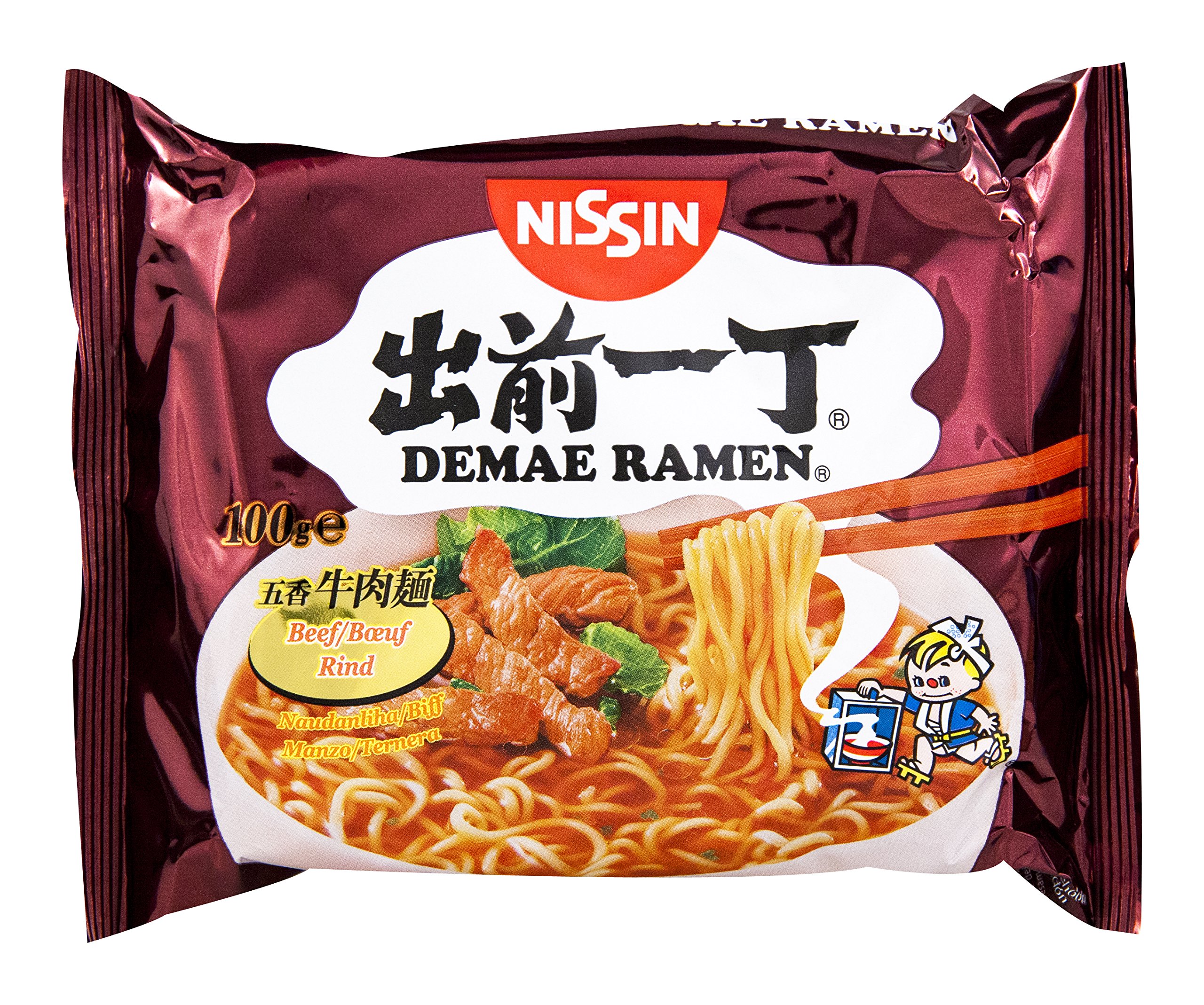Nissin Demae Ramen Rind Instant-Nudeln 100g kräftig