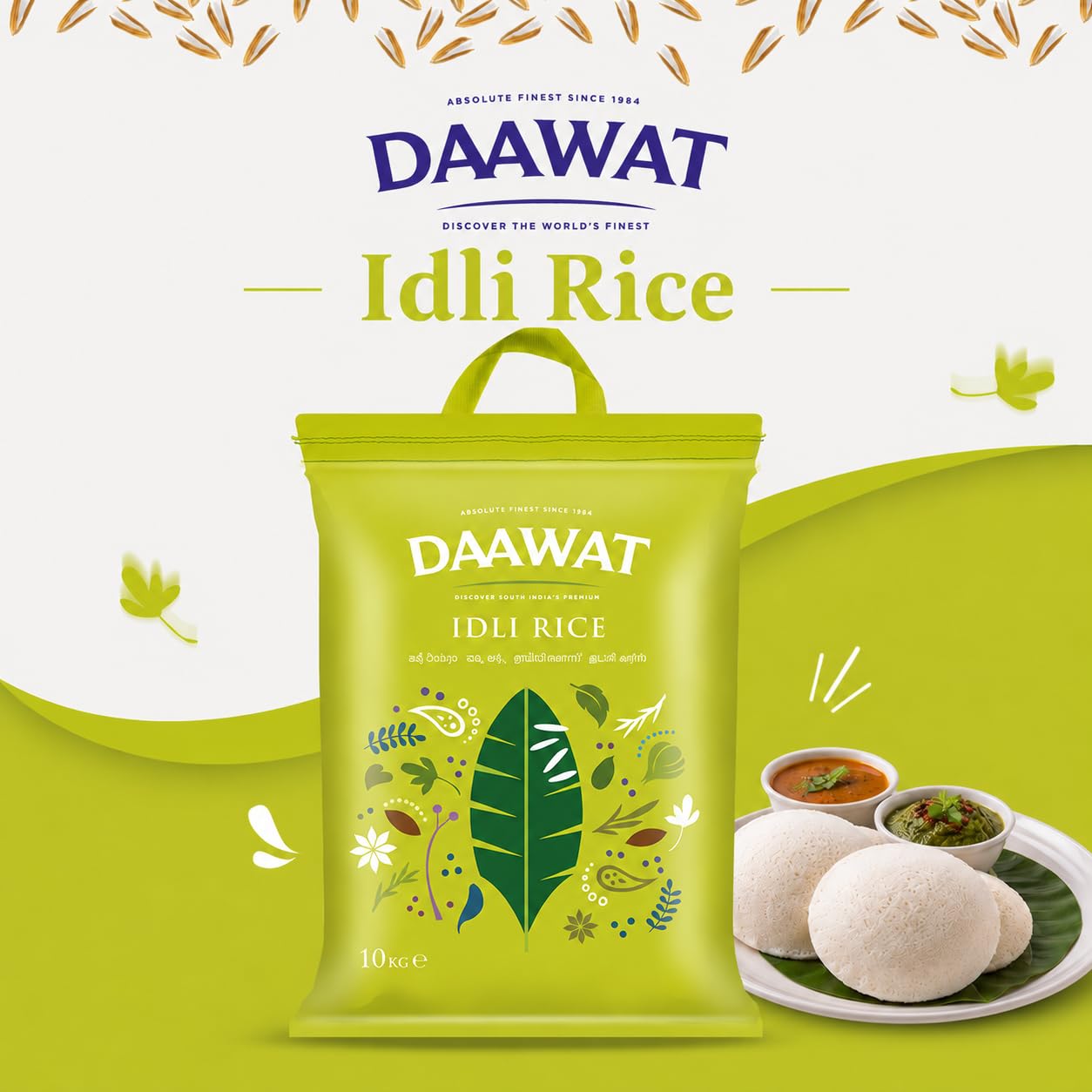 Daawat Idli Reis 10kg für Idli und Dosa