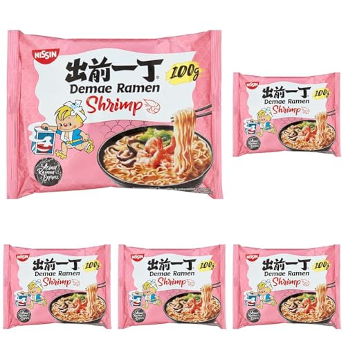Nissin Demae Ramen Shrimp Instant-Nudeln 100 g Suppe