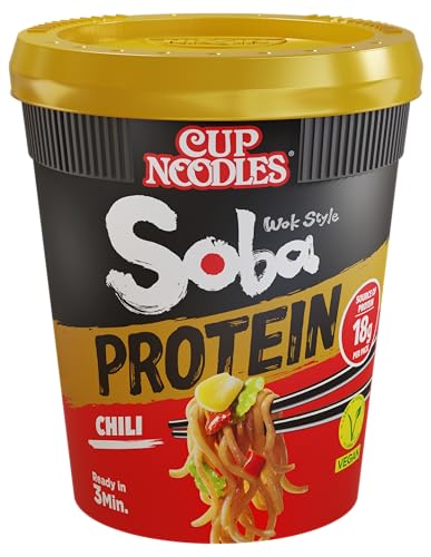Nissin Cup Noodles Soba Protein Chili Becher 8er Pack vegan