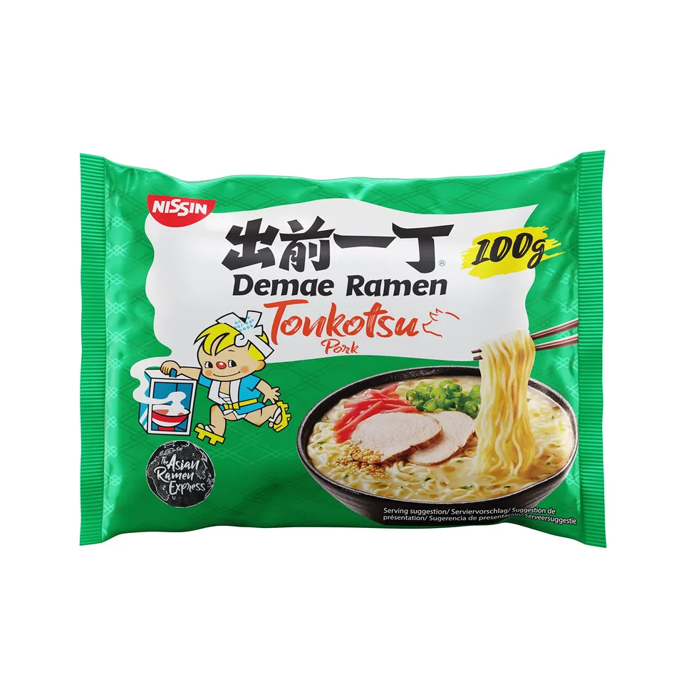 Nissin Demae Ramen Tonkotsu 100g Beutel Schwein