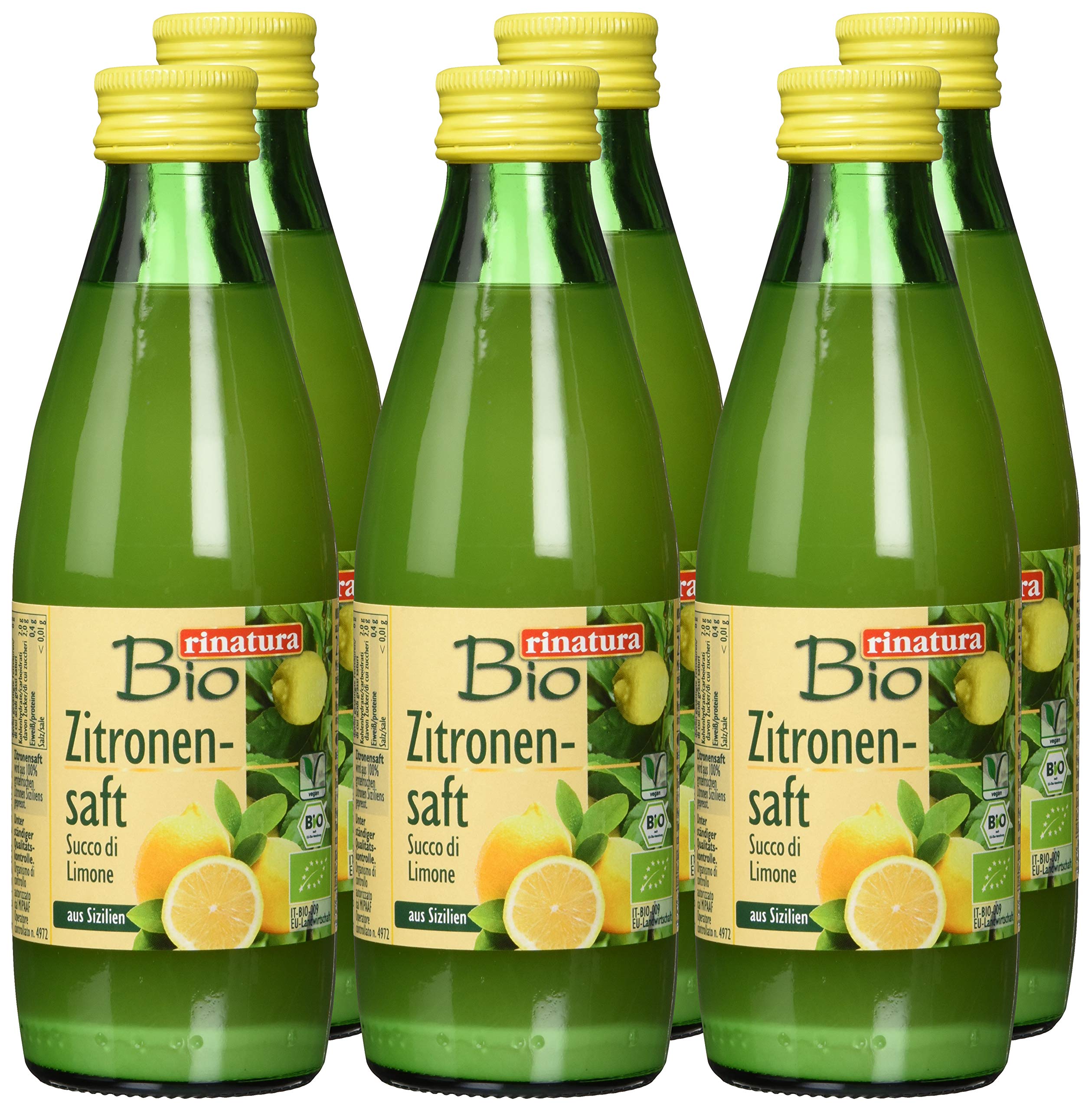 rinatura Bio Zitronensaft 6x250ml sizilianisch pur