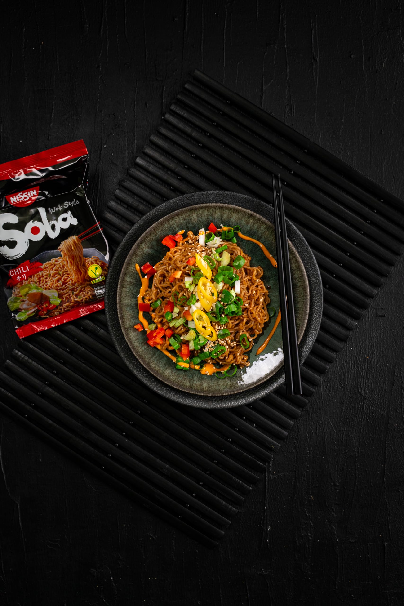 Nissin Soba Chili Instant-Nudeln 9x111g Wok