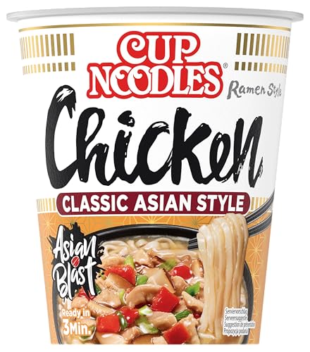 Nissin Cup Noodles Tasty Chicken Instant-Nudeln 8x63 g