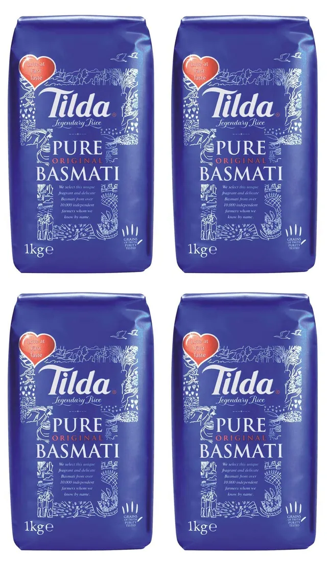 Tilda Pure Original Basmati Reis 4er Pack Langkorn