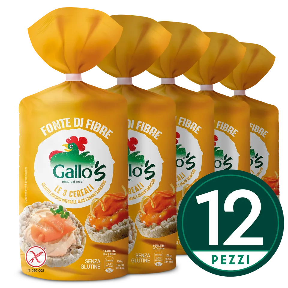 Riso Gallo Gallette 3 Cereali Reiswaffeln glutenfrei