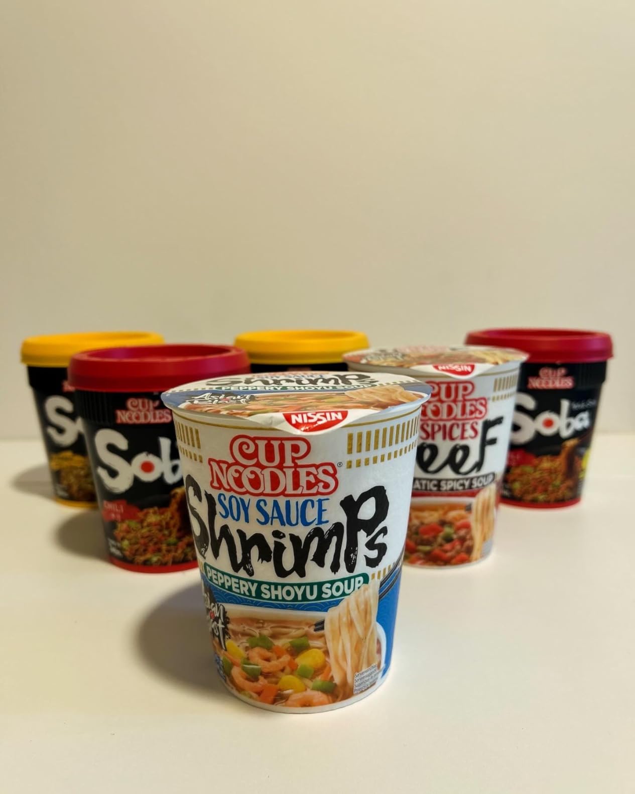 Nissin Cup Noodles Soy Sauce Shrimps 63g Becher