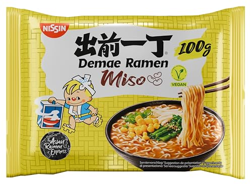 Nissin Demae Ramen Miso Instant-Nudeln 10x100g vegan